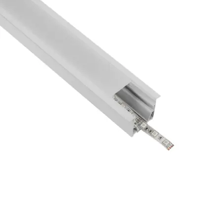 LEDTM® ALP-LINEAR RECESSA 61785-3M Χωνευτό Προφίλ Αλουμινίου με Λευκό Γαλακτερό Πατητό Κάλυμμα για Ταινίες LED IP20 - Λεικό Ματ - Μ300 x Π3.5 x Υ4cm