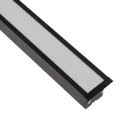 LEDTM® ALP-LINEAR RECESSA 61786-3M Χωνευτό Προφίλ Αλουμινίου με Λευκό Γαλακτερό Πατητό Κάλυμμα για Ταινίες LED IP20 - Μαύρο Ματ - Μ300 x Π3.5 x Υ4cm - Image 4