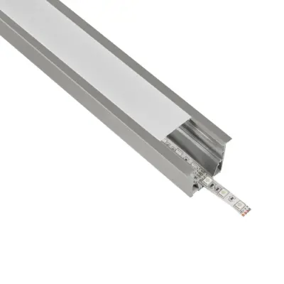 LEDTM® ALP-LINEAR RECESSA 61787-3M Χωνευτό Προφίλ Αλουμινίου με Λευκό Γαλακτερό Πατητό Κάλυμμα για Ταινίες LED IP20 - Γκρι Ανθρακί Ματ - Μ300 x Π3.5 x Υ4cm