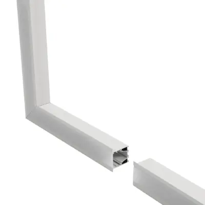 LEDTM® ALP-CORNER-SIDE90 RECESSA 61788 Χωνευτό Προφίλ Αλουμινίου Γωνία με Λευκό Γαλακτερό Πατητό Κάλυμμα για Ταινίες LED IP20 - Λευκό Ματ - Μ30 x Π3.5 x Υ4cm - Image 3