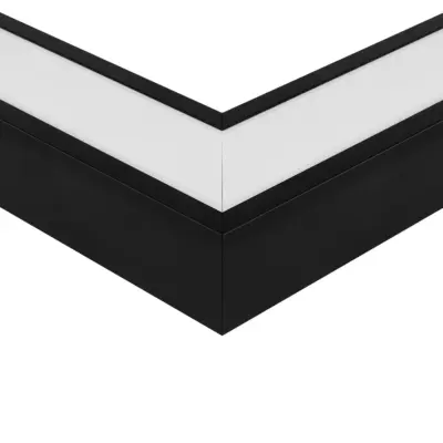 LEDTM® ALP-CORNER-SIDE90 RECESSA 61789 Χωνευτό Προφίλ Αλουμινίου Γωνία με Λευκό Γαλακτερό Πατητό Κάλυμμα για Ταινίες LED IP20 - Μαύρο Ματ - Μ30 x Π3.5 x Υ4cm - Image 7