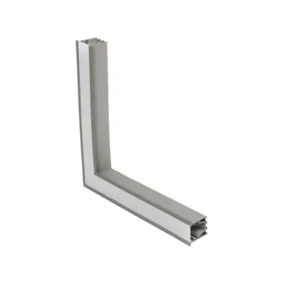 LEDTM® ALP-CORNER-SIDE90 RECESSA 61790 Χωνευτό Προφίλ Αλουμινίου Γωνία με Λευκό Γαλακτερό Πατητό Κάλυμμα για Ταινίες LED IP20 - Γκρι Ανθρακί Ματ - Μ30 x Π3.5 x Υ4cm
