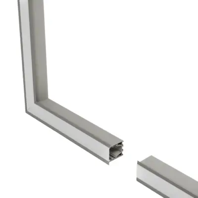 LEDTM® ALP-CORNER-SIDE90 RECESSA 61790 Χωνευτό Προφίλ Αλουμινίου Γωνία με Λευκό Γαλακτερό Πατητό Κάλυμμα για Ταινίες LED IP20 - Γκρι Ανθρακί Ματ - Μ30 x Π3.5 x Υ4cm - Image 3