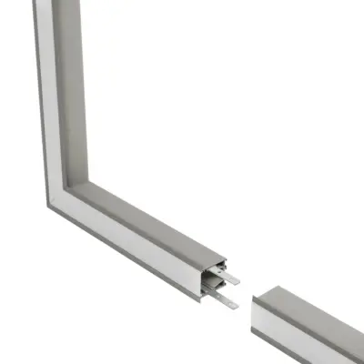 LEDTM® ALP-CORNER-SIDE90 RECESSA 61790 Χωνευτό Προφίλ Αλουμινίου Γωνία με Λευκό Γαλακτερό Πατητό Κάλυμμα για Ταινίες LED IP20 - Γκρι Ανθρακί Ματ - Μ30 x Π3.5 x Υ4cm - Image 4