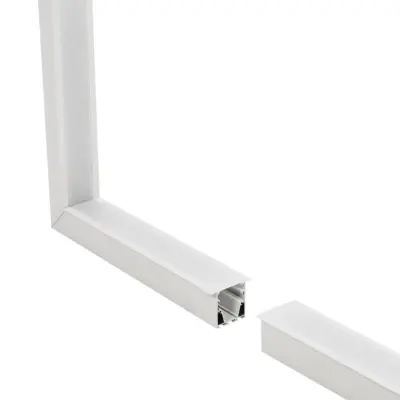LEDTM® ALP-CORNER-IN90 RECESSA 61791 Χωνευτό Προφίλ Αλουμινίου Γωνία με Λευκό Γαλακτερό Πατητό Κάλυμμα για Ταινίες LED IP20 - Λευκό Ματ - Μ30 x Π3.5 x Υ4cm - Image 3