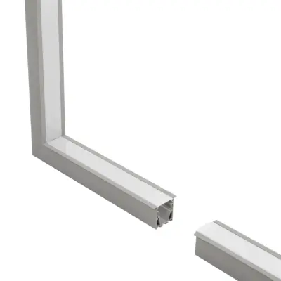 LEDTM® ALP-CORNER-IN90 RECESSA 61793 Χωνευτό Προφίλ Αλουμινίου Γωνία με Λευκό Γαλακτερό Πατητό Κάλυμμα για Ταινίες LED IP20 - Γκρι Ανθρακί Ματ - Μ30 x Π3.5 x Υ4cm - Image 3