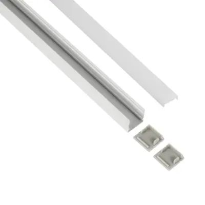 LEDTM® ALP-LINEAR GLOWTRACK 61796-3M Επιφανειακό Προφίλ Αλουμινίου με Λευκό Γαλακτερό Πατητό Κάλυμμα για Ταινίες LED IP20 - Λευκό Ματ - Μ300 x Π2 x Υ2cm - Πακέτο 5 Τεμαχίων - Image 3