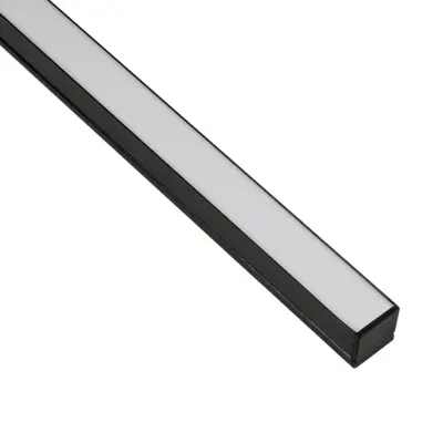 LEDTM® ALP-LINEAR GLOWTRACK 61797-3M Επιφανειακό Προφίλ Αλουμινίου με Λευκό Γαλακτερό Πατητό Κάλυμμα για Ταινίες LED IP20 - Μαύρο Ματ - Μ300 x Π2 x Υ2cm - Πακέτο 5 Τεμαχίων - Image 4