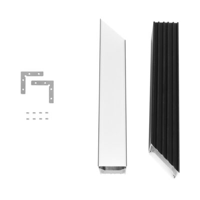LEDTM® ALP-CORNER-SIDE90 BRIGHTRAIL 61778 Επιφανειακό / Κρεμαστό Προφίλ Αλουμινίου Γωνία με Λευκό Γαλακτερό Πατητό Κάλυμμα για Ταινίες LED IP20 - Μαύρο Ματ - Μ30 x Π5 x Υ7.5cm - Image 9