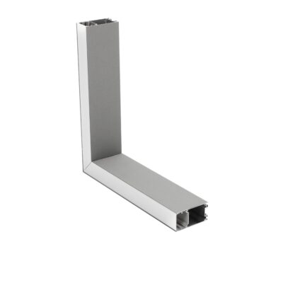 LEDTM® ALP-CORNER-SIDE90 LUMILINE 61768 Επιφανειακό / Κρεμαστό Προφίλ Αλουμινίου Γωνία με Λευκό Γαλακτερό Πατητό Κάλυμμα για Ταινίες LED IP20 - Γκρι Ανθρακί Ματ - Μ30 x Π3.5 x Υ7cm