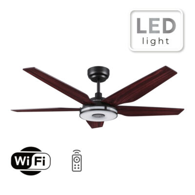 Ανεμιστήρας Οροφής DC με WI-Fi και Τηλεχειριστήριο Telemax CES565SL Brown