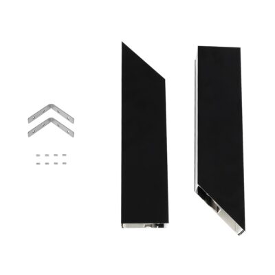 LEDTM® ALP-CORNER-IN90 BRIGHTRAIL 61781 Επιφανειακό / Κρεμαστό Προφίλ Αλουμινίου Γωνία με Λευκό Γαλακτερό Πατητό Κάλυμμα για Ταινίες LED IP20 - Μαύρο Ματ - Μ30 x Π5 x Υ7.5cm - Image 8