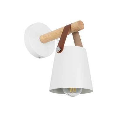 Alternative view of LEDTM® AMY 00946 Μοντέρνο Φωτιστικό Τοίχου - Απλίκα με Ντουί 1 x E27 AC 220-240V IP20 - Λευκό & Μπεζ - Μ13 x Π22 x Y25.5cm