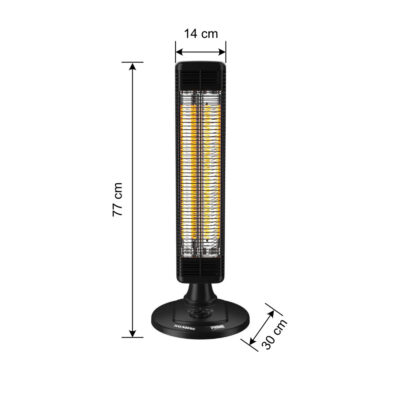 Θερμαντικό Κάτοπτρο Carbon Hausberg HB-8565NG 1000W - Image 5