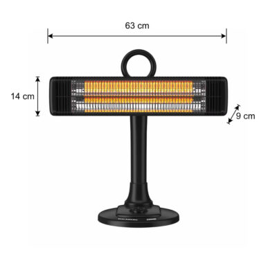 Θερμαντικό Κάτοπτρο Carbon Hausberg HB-8565NG 1000W - Image 6