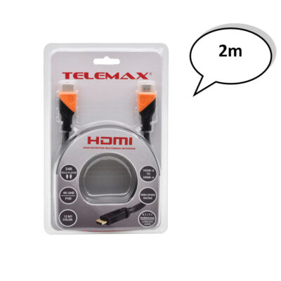 Καλώδιο HDMI PRO High Speed 2m Telemax SP-H20-20 Πορτοκαλί - Image 3