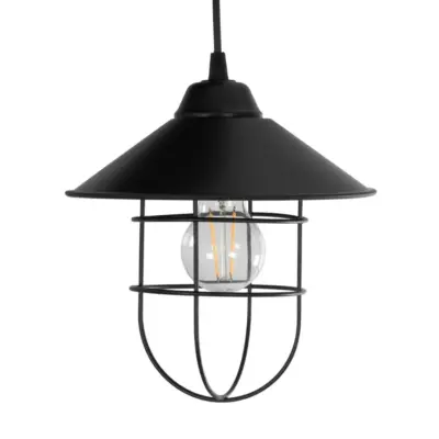 LEDTM® CAGE 203-0097 Vintage Κρεμαστό Φωτιστικό Καμπάνα Τρίφωτο 3 x E27 IP20 Μαύρο Μέταλλο - Μ30 x Π30 x Υ80cm - Image 8