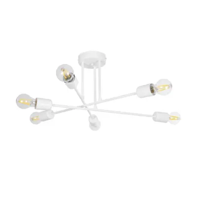 LEDTM® SPIDI 203-0113 Μοντέρνο Φωτιστικό Οροφής Πλέγμα Πολύφωτο 6 x E27 IP20 Λευκό Μέταλλο - Μ61 x Π61 x Υ25cm