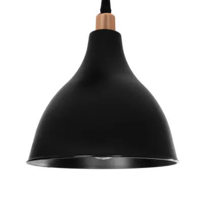 LEDTM® RADE 203-0127 Vintage Κρεμαστό Φωτιστικό Καμπάνα Τρίφωτο 3 x E27 IP20 Μαύρο Πλαστικό - Μ40 x Π40 x Υ40cm - Image 8