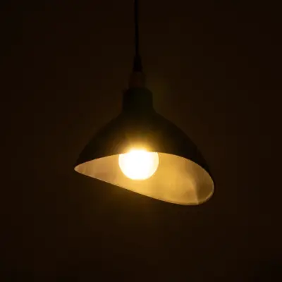 LEDTM® RIVE 203-0143 Μοντέρνο Κρεμαστό Φωτιστικό Καμπάνα Μονόφωτο 1 x E27 IP20 Μάυρο με Χρυσό Πλαστικό - Μ22 x Π20 x Υ22cm - Image 3
