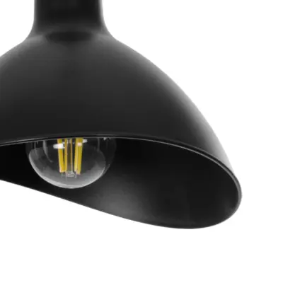 LEDTM® RIVE 203-0143 Μοντέρνο Κρεμαστό Φωτιστικό Καμπάνα Μονόφωτο 1 x E27 IP20 Μάυρο με Χρυσό Πλαστικό - Μ22 x Π20 x Υ22cm - Image 8