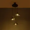 LEDTM® RIVE 203-0144 Μοντέρνο Κρεμαστό Φωτιστικό Οροφής με Ντουί 3 x E27 AC 220-240V IP20 - Μάυρο & Χάλκινο - Μ40 x Π40 x Υ65cm - Image 3