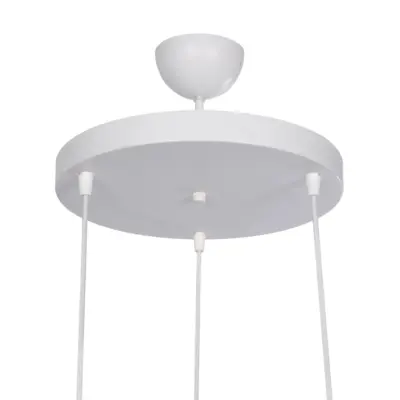 LEDTM® ΗUT 203-0148 Vintage Κρεμαστό Φωτιστικό Καμπάνα Τρίφωτο 3 x E27 IP20 Λευκό με Χρυσό Πλαστικό - Μ40 x Π40 x Υ40cm - Image 9