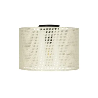 LEDTM® CILIO 203-0150 Μοντέρνο Φωτιστικό Οροφής Καπέλο Μονόφωτο 1 x E27 IP20 Λευκό Διάτρητο Ύφασμα - Μ30 x Π30 x Υ22cm - Image 4