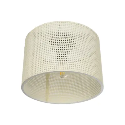LEDTM® CILIO 203-0150 Μοντέρνο Φωτιστικό Οροφής Καπέλο Μονόφωτο 1 x E27 IP20 Λευκό Διάτρητο Ύφασμα - Μ30 x Π30 x Υ22cm - Image 5