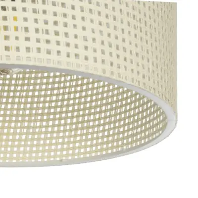 LEDTM® CILIO 203-0150 Μοντέρνο Φωτιστικό Οροφής Καπέλο Μονόφωτο 1 x E27 IP20 Λευκό Διάτρητο Ύφασμα - Μ30 x Π30 x Υ22cm - Image 6