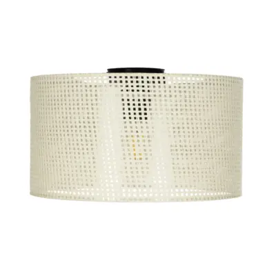 LEDTM® CILIO 203-0155 Μοντέρνο Φωτιστικό Οροφής Καπέλο Μονόφωτο 1 x E27 IP20 Λευκό Διάτρητο Ύφασμα - Μ38 x Π38 x Υ21cm - Image 4
