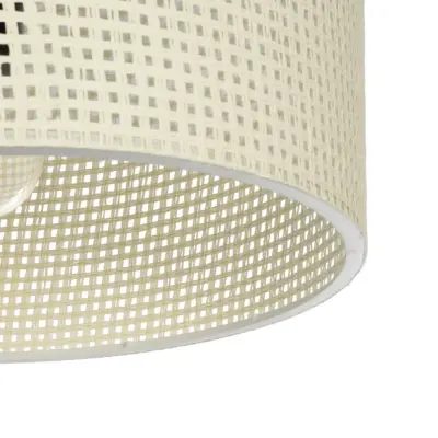 LEDTM® CILIO 203-0155 Μοντέρνο Φωτιστικό Οροφής Καπέλο Μονόφωτο 1 x E27 IP20 Λευκό Διάτρητο Ύφασμα - Μ38 x Π38 x Υ21cm - Image 6