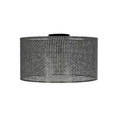 LEDTM® CILIO 203-0157 Μοντέρνο Φωτιστικό Οροφής Καπέλο Μονόφωτο 1 x E27 IP20 Μαύρο Διάτρητο Ύφασμα - Μ38 x Π38 x Υ23cm - Image 4