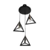 LEDTM® TRIANGLE 203-0162 Μοντέρνο Κρεμαστό Φωτιστικό Οροφής με Ντουί 3 x E27 AC 220-240V IP20 - Μάυρο & Χάλκινο - Μ67 x Π67 x Υ50cm - Image 5
