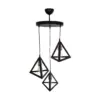 LEDTM® TRIANGLE 203-0162 Μοντέρνο Κρεμαστό Φωτιστικό Οροφής με Ντουί 3 x E27 AC 220-240V IP20 - Μάυρο & Χάλκινο - Μ67 x Π67 x Υ50cm - Image 6