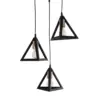 LEDTM® TRIANGLE 203-0162 Μοντέρνο Κρεμαστό Φωτιστικό Οροφής με Ντουί 3 x E27 AC 220-240V IP20 - Μάυρο & Χάλκινο - Μ67 x Π67 x Υ50cm - Image 7