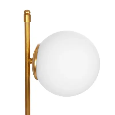 LEDTM® GLOBUS 203-0182 Μοντέρνο Επιτραπέζιο Φωτιστικό Πορτατίφ Μονόφωτο 1 x E27 IP20 Χρυσο Μέταλλο με Λευκό Γυαλί - Μ21 x Π16.5 x Υ45cm - Image 7