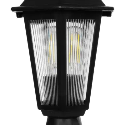 LEDTM® VITRO 203-0190 Vintage Επιδαπέδιο Φωτιστικό Φαναράκι Μονόφωτο 1 x E27 IP44 Μαύρο & Διάφανο Πλαστικό - Μ17 x Π17 x Υ40cm - Image 7