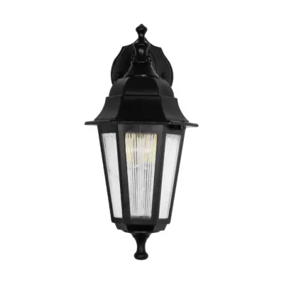 LEDTM® VITRO 203-0191 Vintage Επιτοίχιο Φωτιστικό Φαναράκι Μονόφωτο 1 x E27 IP44 Μαύρο Πλαστικό - Μ17 x Π20 x Υ36cm - Image 4
