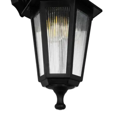 LEDTM® VITRO 203-0191 Vintage Επιτοίχιο Φωτιστικό Φαναράκι Μονόφωτο 1 x E27 IP44 Μαύρο Πλαστικό - Μ17 x Π20 x Υ36cm - Image 7