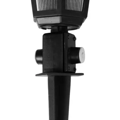 LEDTM® VITRO 203-0193 Vintage Καρφωτό Φωτιστικό Φαναράκι Μονόφωτο 1 x E27 IP44 Μαύρο & Διάφανο Πλαστικό - Μ17 x Π17 x Υ55cm - Image 6