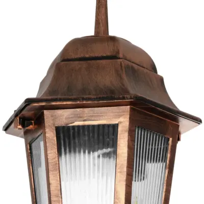 LEDTM® VITRO 203-0194 Vintage Κρεμαστό Φωτιστικό Φαναράκι Μονόφωτο 1 x E27 IP44 Χάλκινο Πλαστικό - Μ17 x Π17 x Υ28cm - Image 7