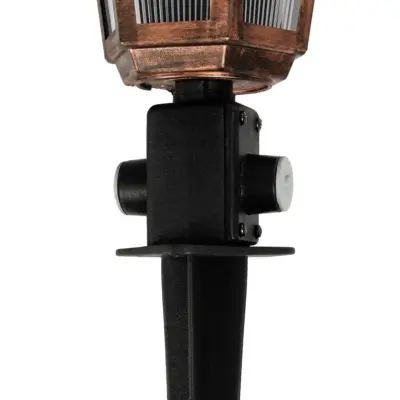 LEDTM® VITRO 203-0198 Vintage Καρφωτό Φωτιστικό Φαναράκι Μονόφωτο 1 x E27 IP44 Χάλκινο & Διάφανο Πλαστικό - Μ17 x Π17 x Υ55cm - Image 7