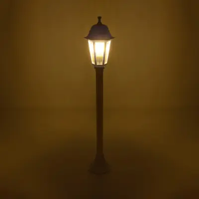 LEDTM® VITRO 203-0202 Vintage Επιδαπέδιο Φωτιστικό Κολωνάκι Κήπου  Μονόφωτο 1 x E27 IP44 Λευκό & Διάφανο Πλαστικό - Μ17 x Π17 x Υ100cm - Image 3