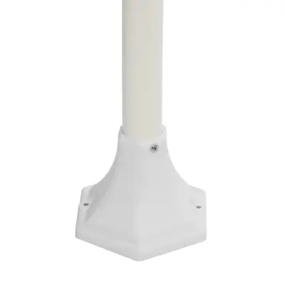 LEDTM® VITRO 203-0202 Vintage Επιδαπέδιο Φωτιστικό Κολωνάκι Κήπου  Μονόφωτο 1 x E27 IP44 Λευκό & Διάφανο Πλαστικό - Μ17 x Π17 x Υ100cm - Image 7