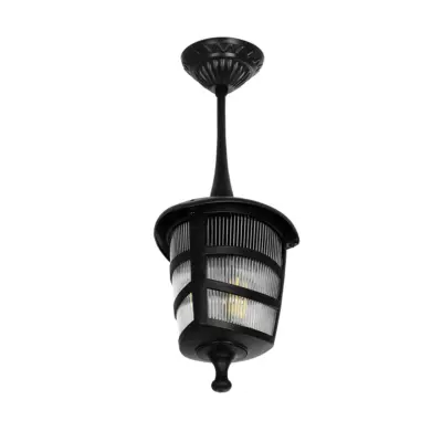 LEDTM® ZARDIN 203-0204 Vintage Κρεμαστό Φωτιστικό Φαναράκι Μονόφωτο 1 x E27 IP44 Μαύρο Πλαστικό - Μ17 x Π17 x Υ22cm