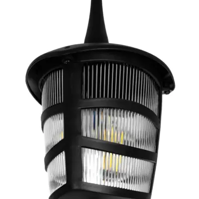 LEDTM® ZARDIN 203-0204 Vintage Κρεμαστό Φωτιστικό Φαναράκι Μονόφωτο 1 x E27 IP44 Μαύρο Πλαστικό - Μ17 x Π17 x Υ22cm - Image 7