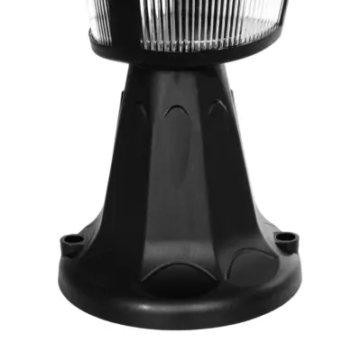 LEDTM® ZARDIN 203-0205 Vintage Επιδαπέδιο Φωτιστικό Φαναράκι Μονόφωτο 1 x E27 IP44 Μαύρο & Διάφανο Πλαστικό - Μ17 x Π17 x Υ35cm - Image 8