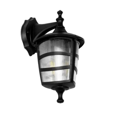 LEDTM® ZARDIN 203-0206 Vintage Επιτοίχιο Φωτιστικό Φαναράκι Μονόφωτο 1 x E27 IP44 Μαύρο Πλαστικό - Μ17 x Π22 x Υ30cm