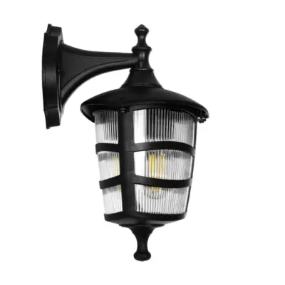 LEDTM® ZARDIN 203-0206 Vintage Επιτοίχιο Φωτιστικό Φαναράκι Μονόφωτο 1 x E27 IP44 Μαύρο Πλαστικό - Μ17 x Π22 x Υ30cm - Image 5
